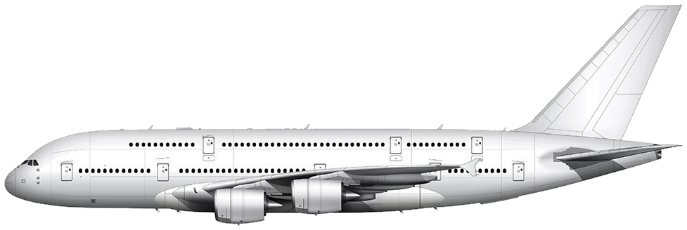 Four engine large passenger aircraft