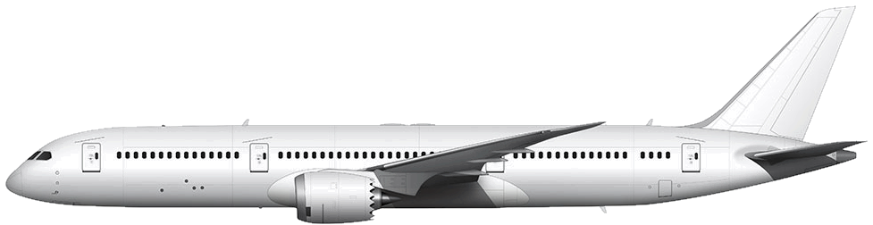Twin engine widebody aircraft